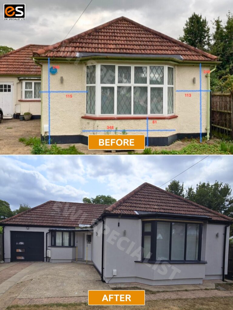 External Wall Insulation In Uxbridge | Ewi Specialists Ltd External Wall Insulation in Uxbridge Before After | External Wall Insulation & Rendering by External Wall Rendering Specialists | EWI Specialists