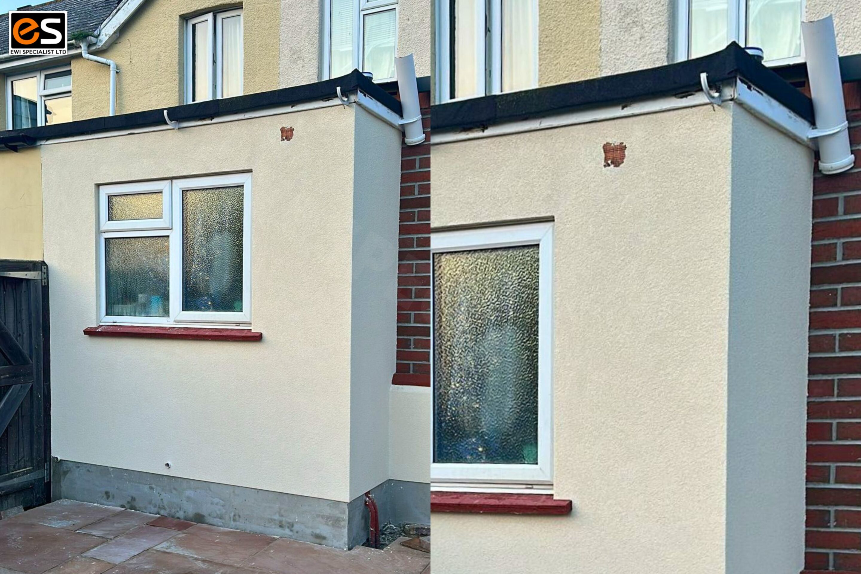 After insulated silicone render in Chelmsford